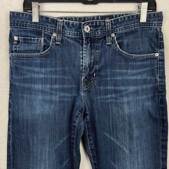 Adriano Goldschmied Jeans Mens 32x32 Straight Leg Blue Wash Denim Stretch - Picture 2 of 10